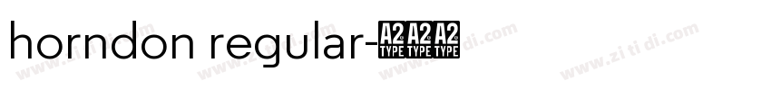 horndon regular字体转换